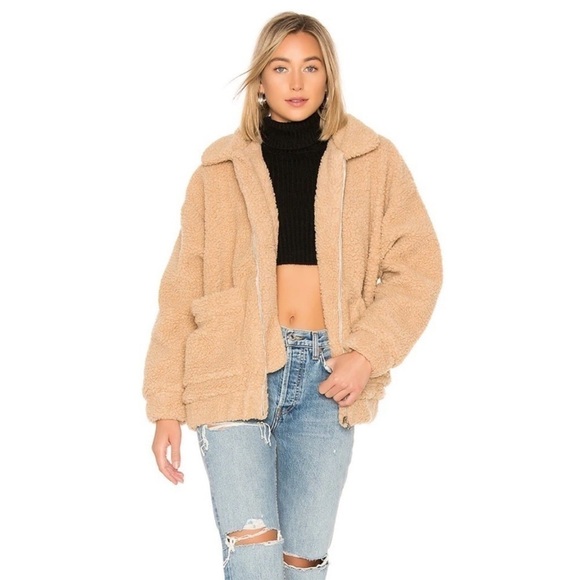 I.AM.GIA Pixie Teddy Tan Oversized Sherpa Coat Women’s Medium - Picture 1 of 15